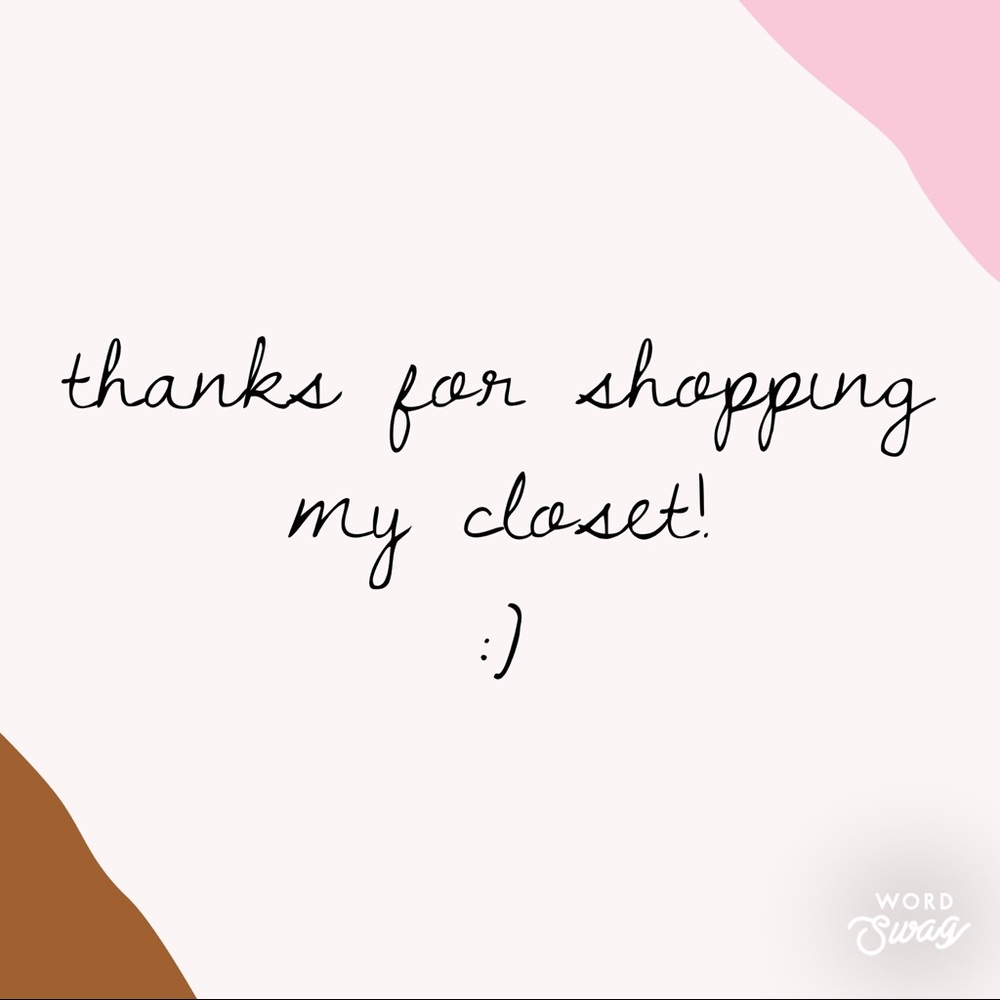 THANKS FOR SHOPPING!